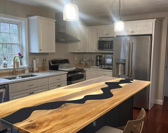 Black Kitchen Island W/o Top. Custom Welcome