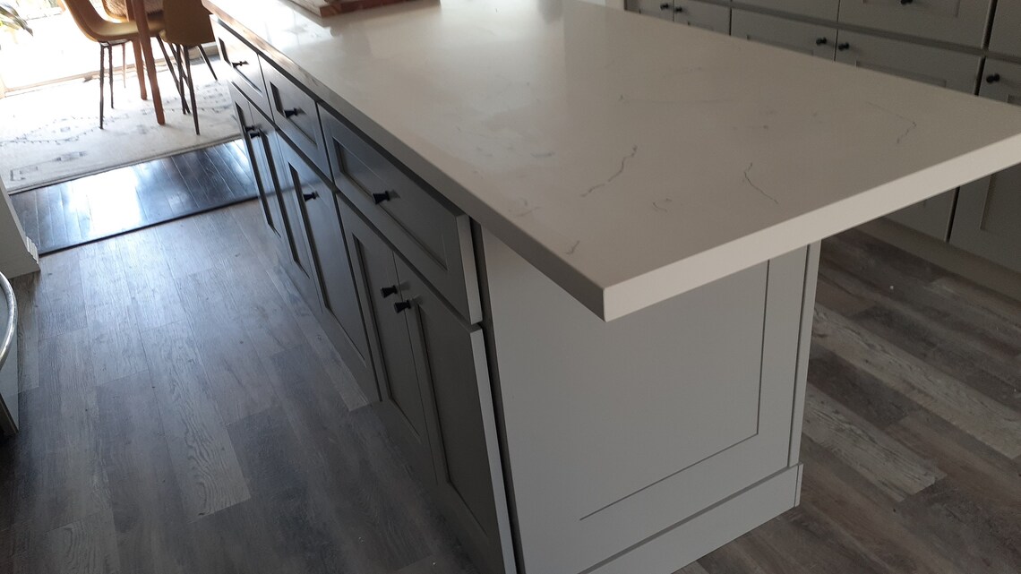 7ft Kitchen Island With Quartz Top. Custom Etsy