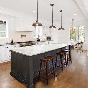 6ft Kitchen island with quartz top image 1