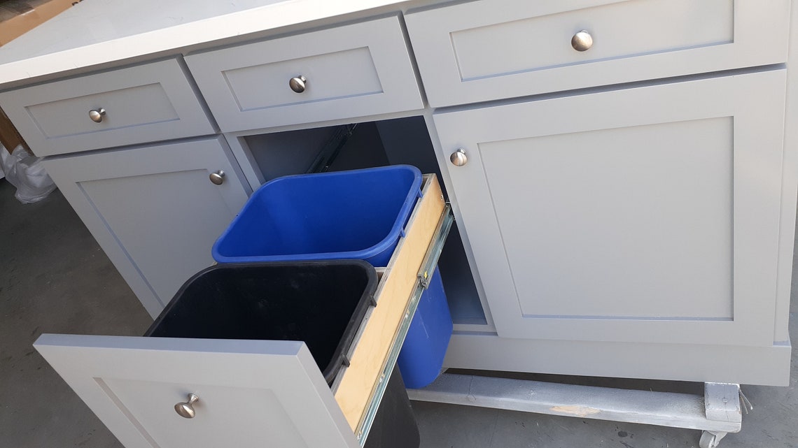 5ft White Island With White Quartz Top. Custom Etsy