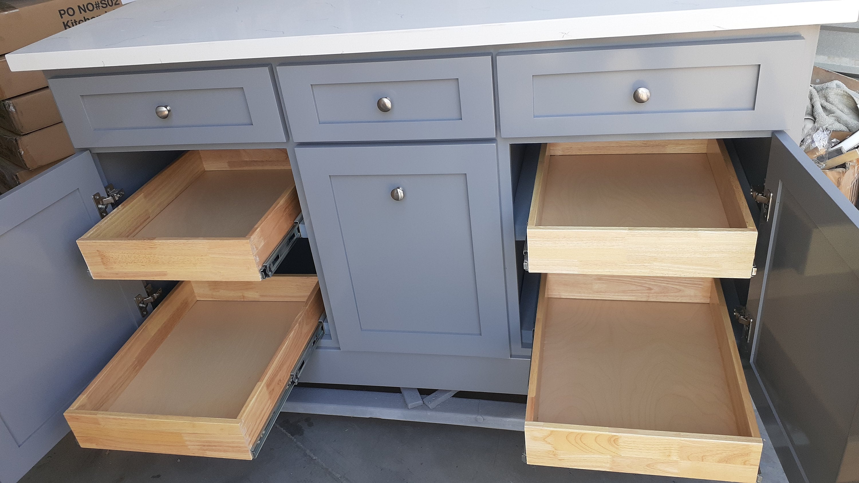 5ft White Island With White Quartz Top. Custom Etsy