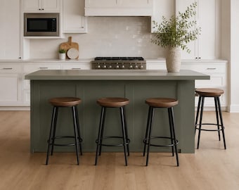 6ft kitchen island with quartz top, custom design welcome
