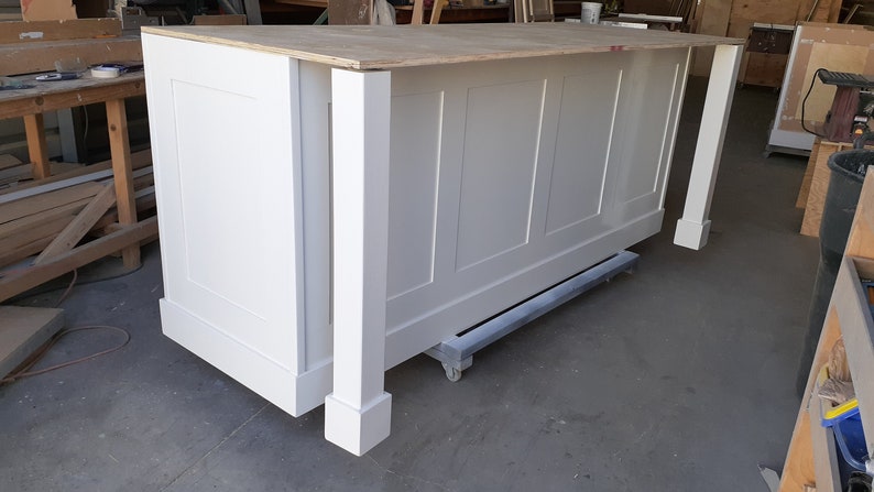 6ft Kitchen island with quartz top image 6