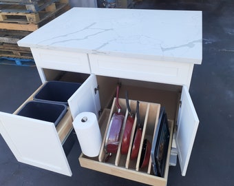 4ft white kitchen island with top, Custom welcome