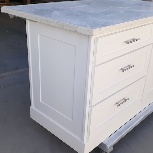 5ft Black Island With White Quartz Top. Custom Etsy