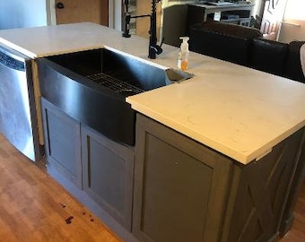 7ft Kitchen Island With Dishwasher farm Sink Space and Top Custom OK Etsy New Zealand