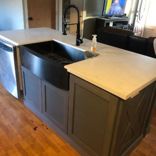 6ft Kitchen Island With Sink/dishwasher Space. W/o Counter Top Etsy