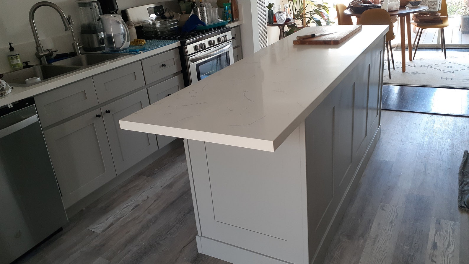 7ft Kitchen Island With Quartz Top. Custom Etsy