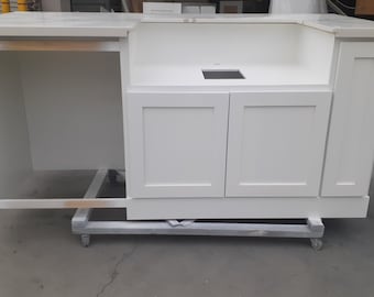 6ft kitchen island with sink/dishwasher space. w/o counter top