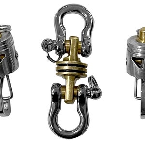 Portachiavi Moschettone KYLINK Cromagnum Con Catena A Scatto - Argento