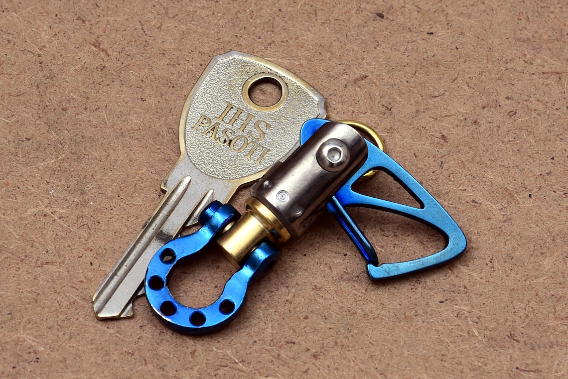 KYLINK EDC Sailor Shackle Keychain With Swivel Jib Ti Tuning Etsy