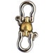 KYLINK Cromagnum Brass Double Shackle Carabiner Keychain With Real Brass Skull - EDC