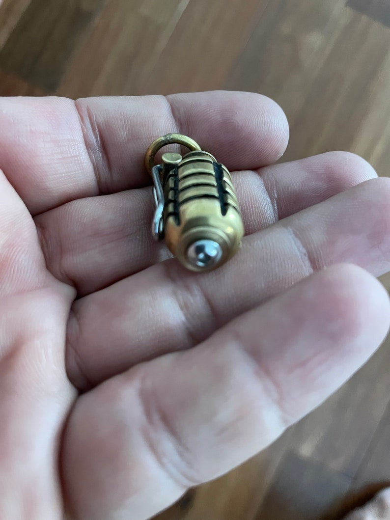 Porte-clés Clip Poche KYLINK EDC Bronze Crâne Singe Insert Or | Suspension Snap Hook