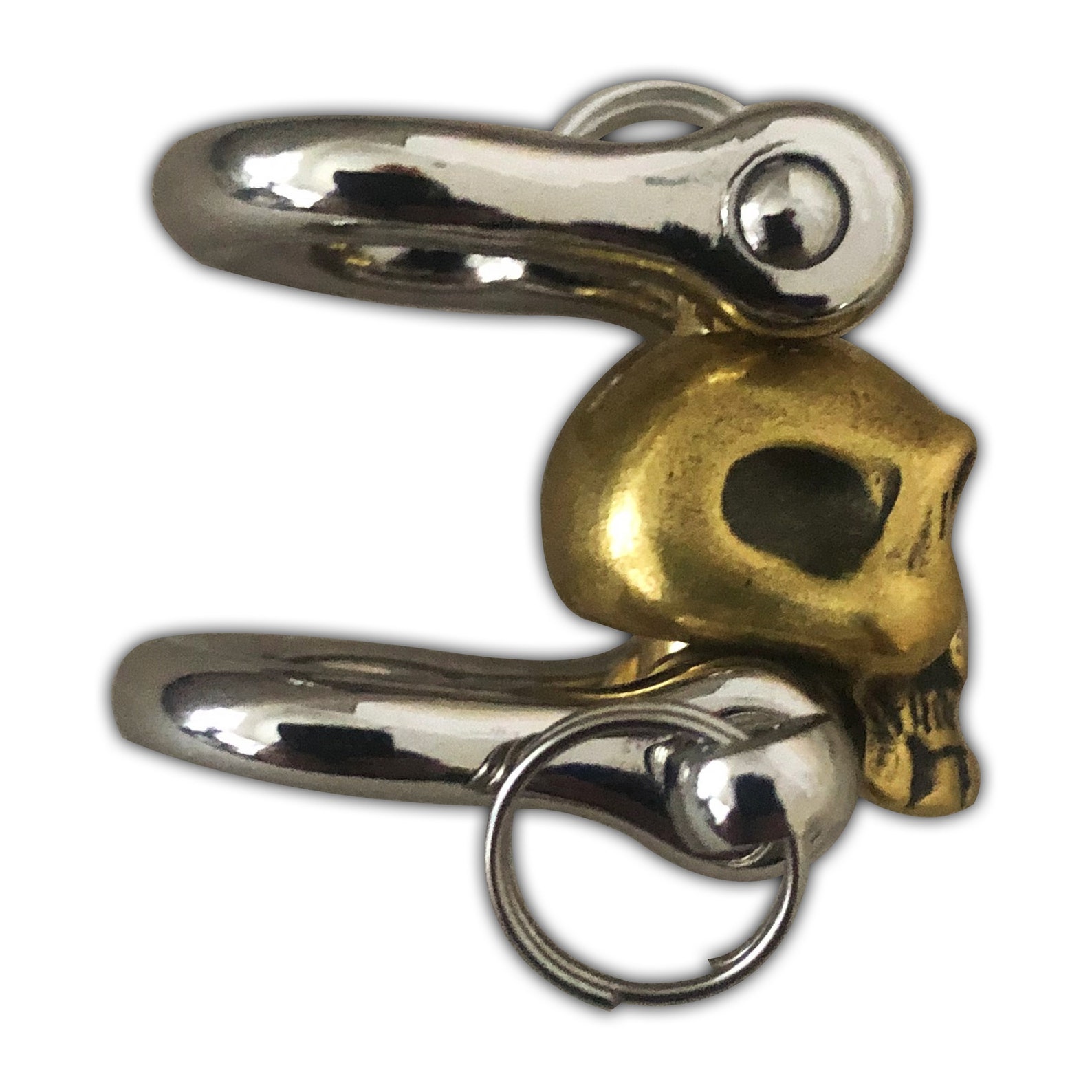 KYLINK Skull Double Shackle EDC Carabiner Keychain Key Ring Etsy