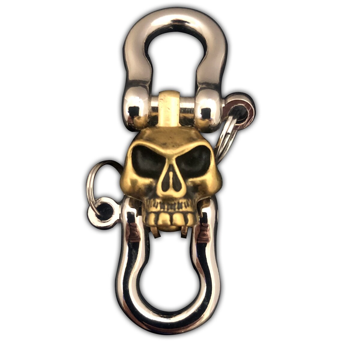 KYLINK Skull Double Shackle EDC Carabiner Keychain Key Ring Etsy