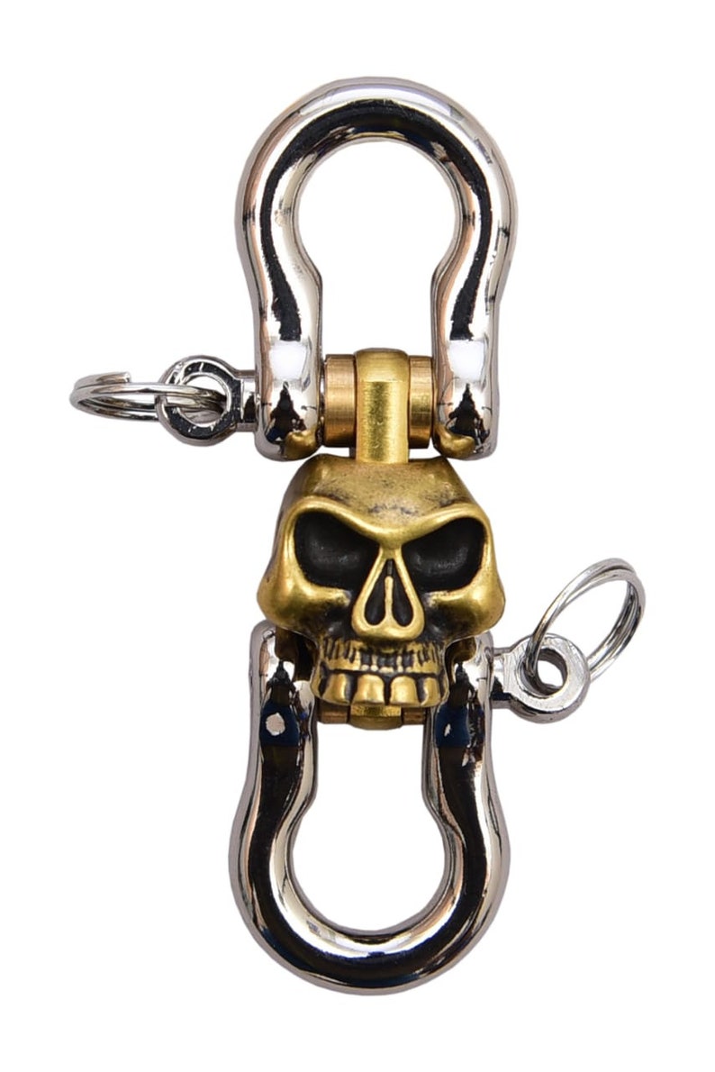 KYLINK Skull Double Shackle EDC Car Carabiner Keychain Key Etsy