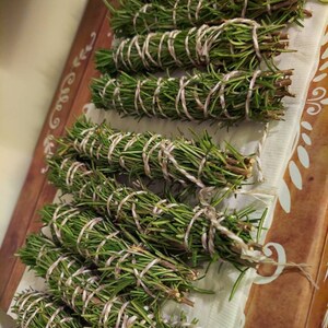 Rosemary herb bundles for meditation, burning and wafting, rituals, or meaningful practice image 2