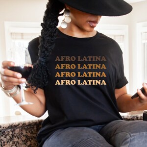 Afro Latina Premium Unisex Crewneck T-shirt Latina, Black History Month Shirt, African American Shirt
