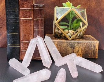 Rose Quartz Double Terminated Points, High Quality Polished