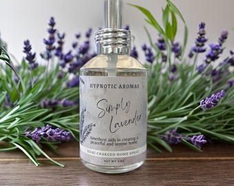 Simply Lavender Reiki Charged Home Spray with Amethyst