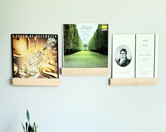 Vinyl Record Wall Shelf, Floating Album Display (13" L)