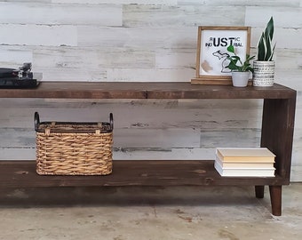 Record Player Stand with Vinyl Storage with Wood Legs