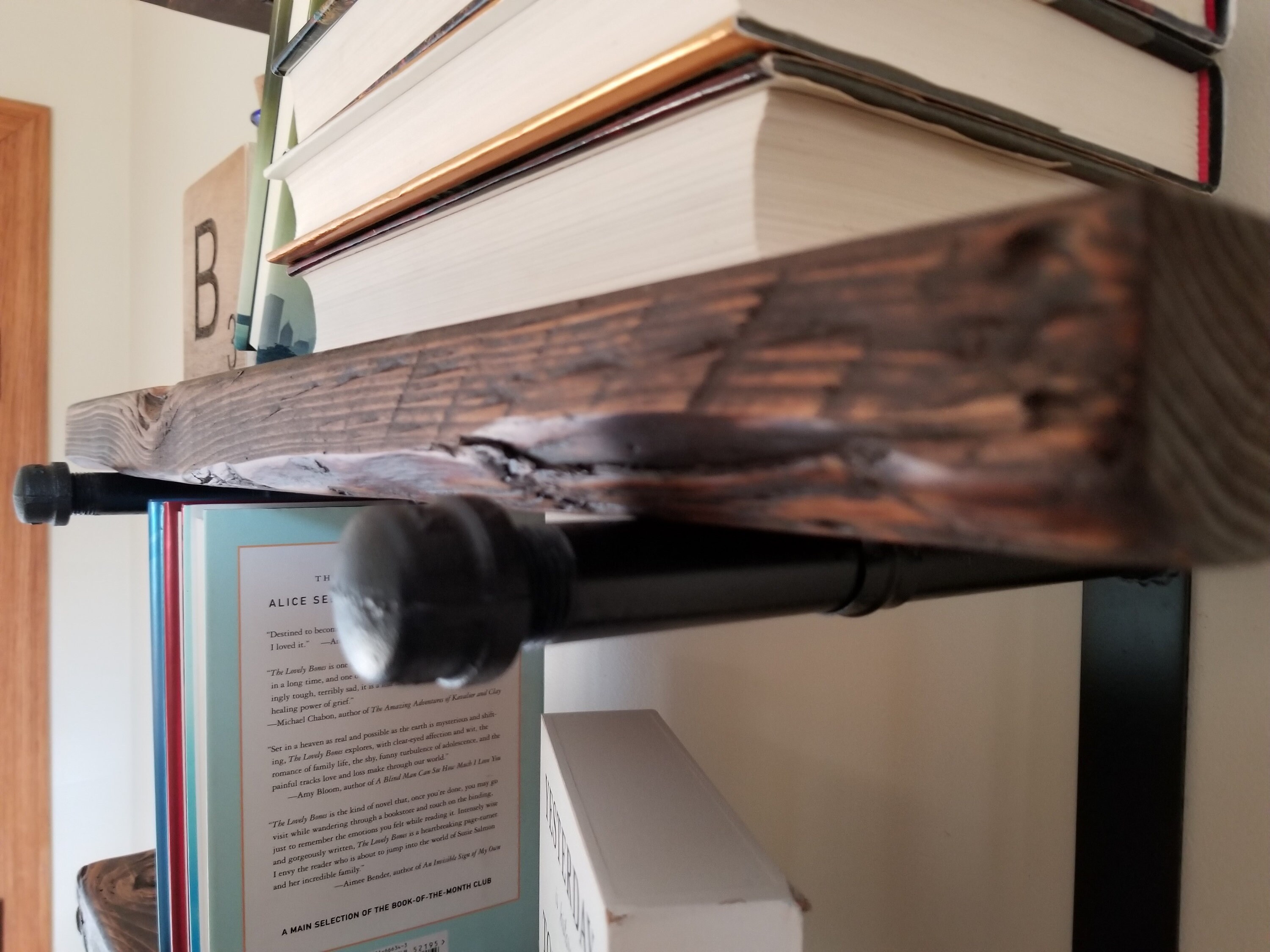 Rustic Wood Floating Shelves. Industrial Pipe Shelf Brackets. Etsy