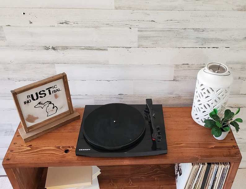 Record Player Stand with Vinyl Storage image 4