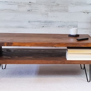 Lift Top Coffee Table | Hairpin Legs | Handmade furniture | Rustic Industrial