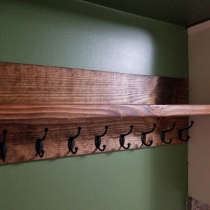 Wall Mounted Coat Rack with Shelf image 5