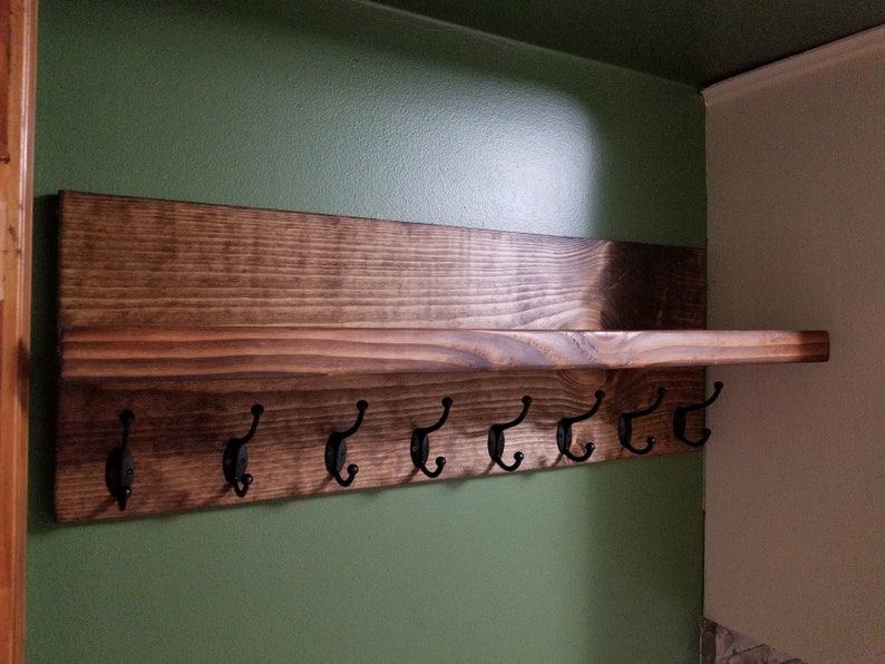 Wall Mounted Coat Rack with Shelf image 5