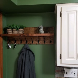 Wall Mounted Coat Rack with Shelf image 4