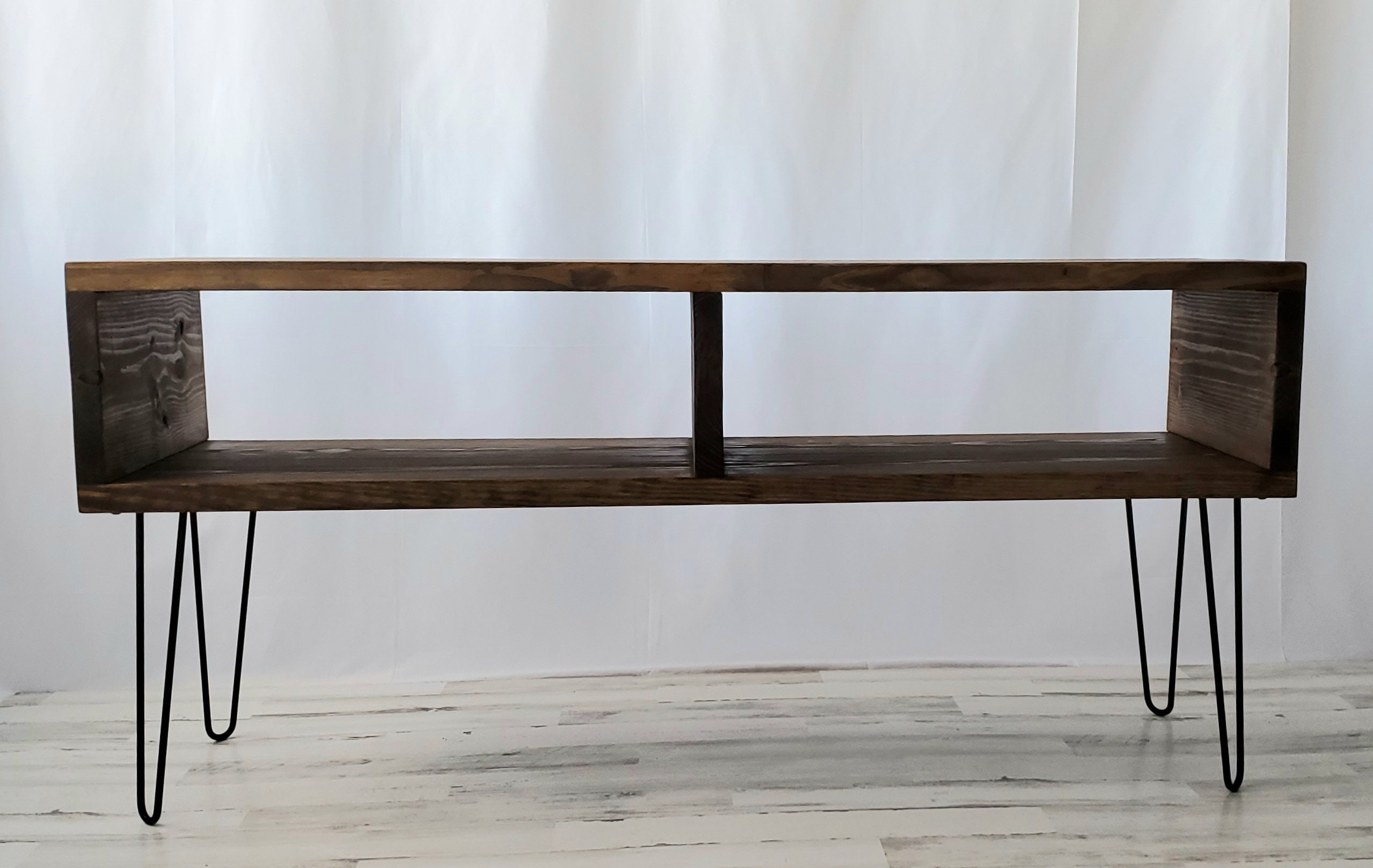TV Stand With Hairpin Legs Midcentury Modern Rustic TV Etsy