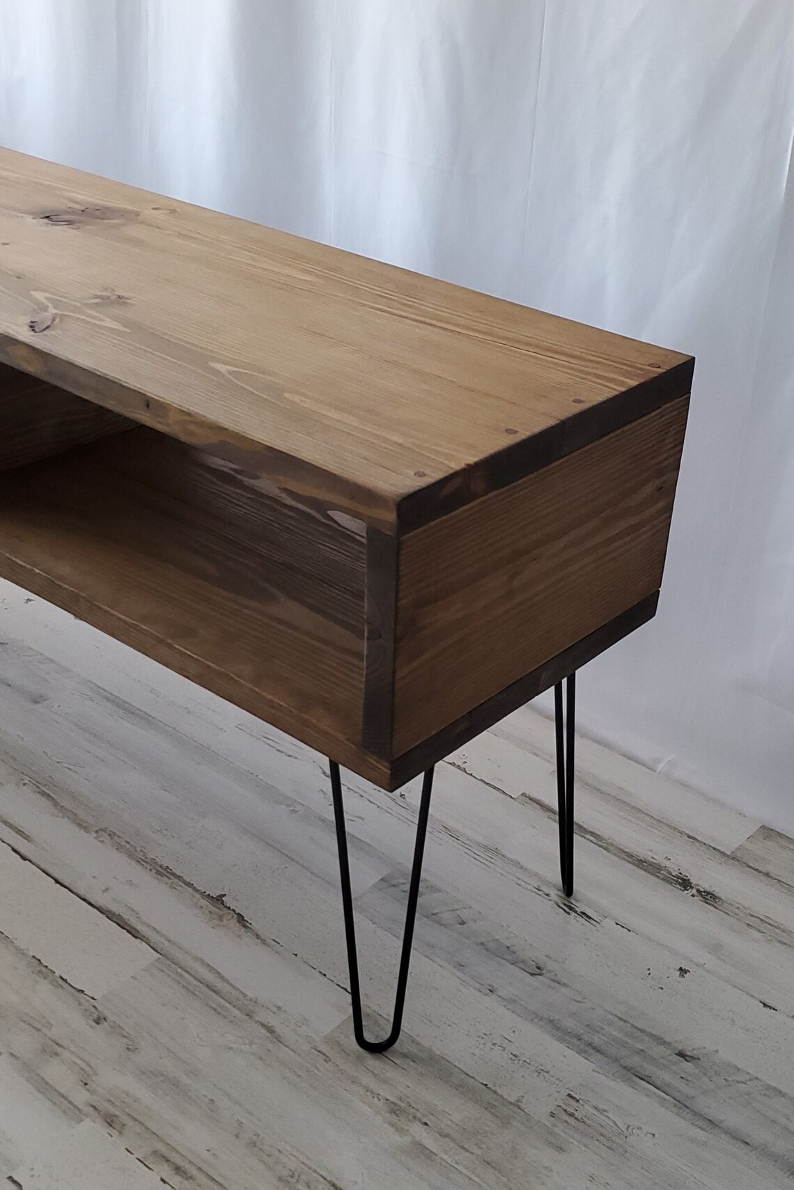 TV Stand With Hairpin Legs Midcentury Modern Rustic TV Etsy