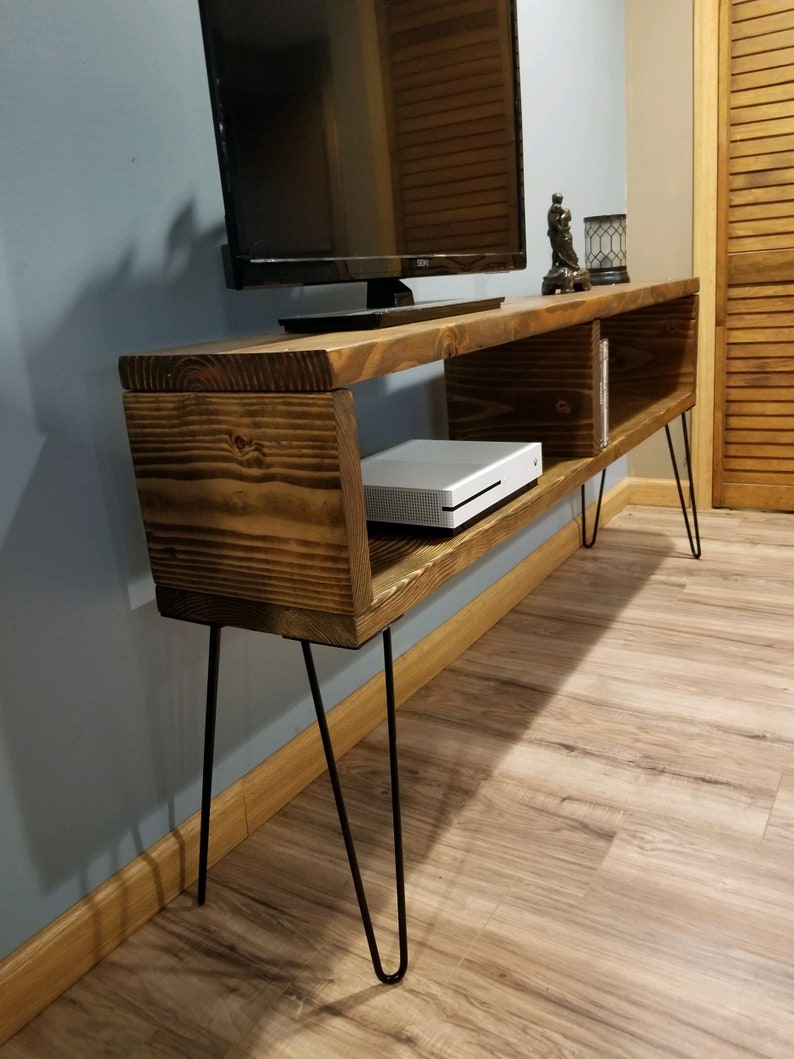 TV Stand with Hairpin Legs Etsy