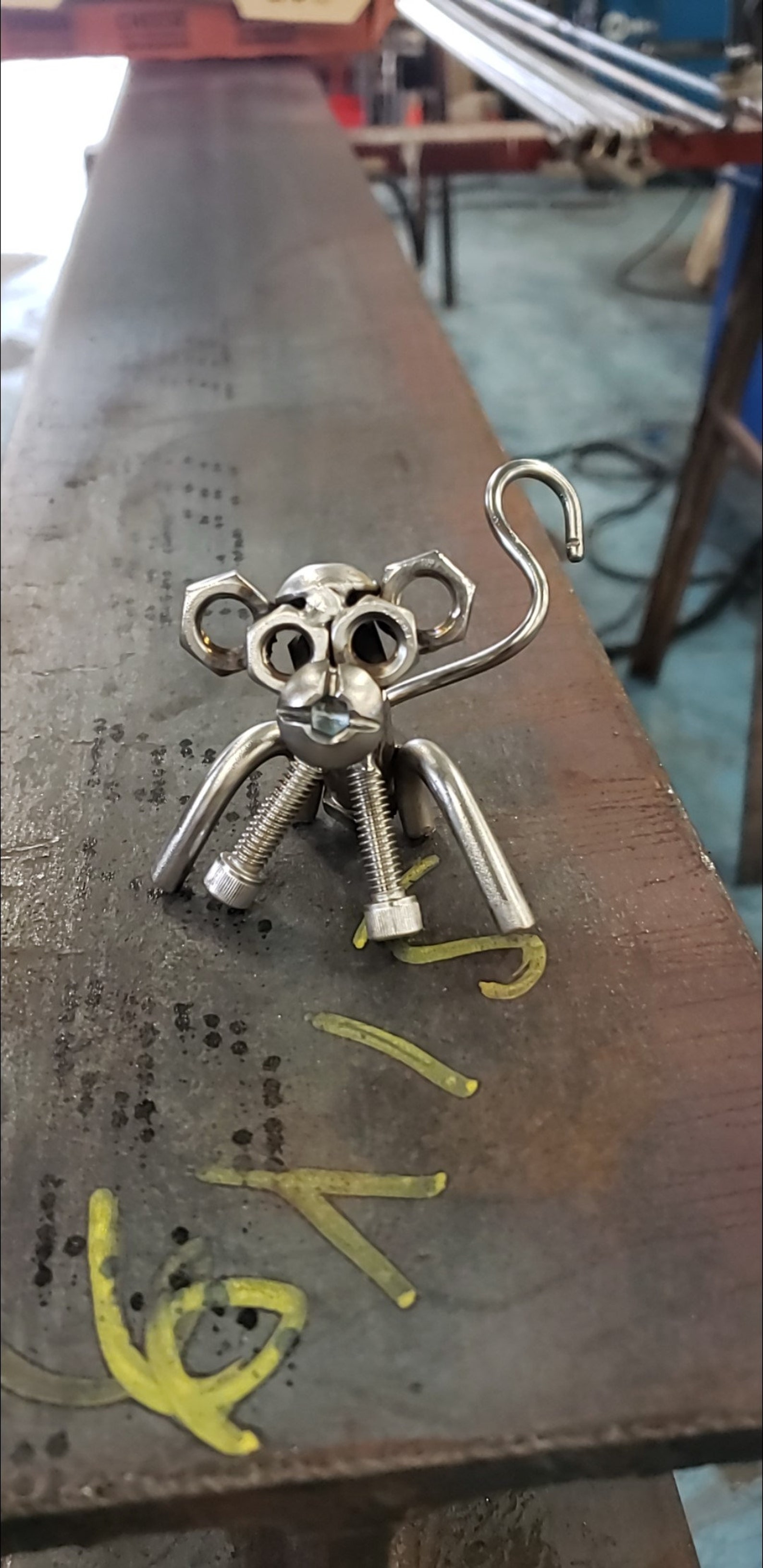 Nut and bolt monkey sculpture Etsy