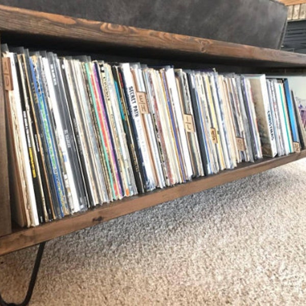 Record Player Stand with Vinyl Storage