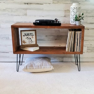 Record Player Stand with Vinyl Storage image 3