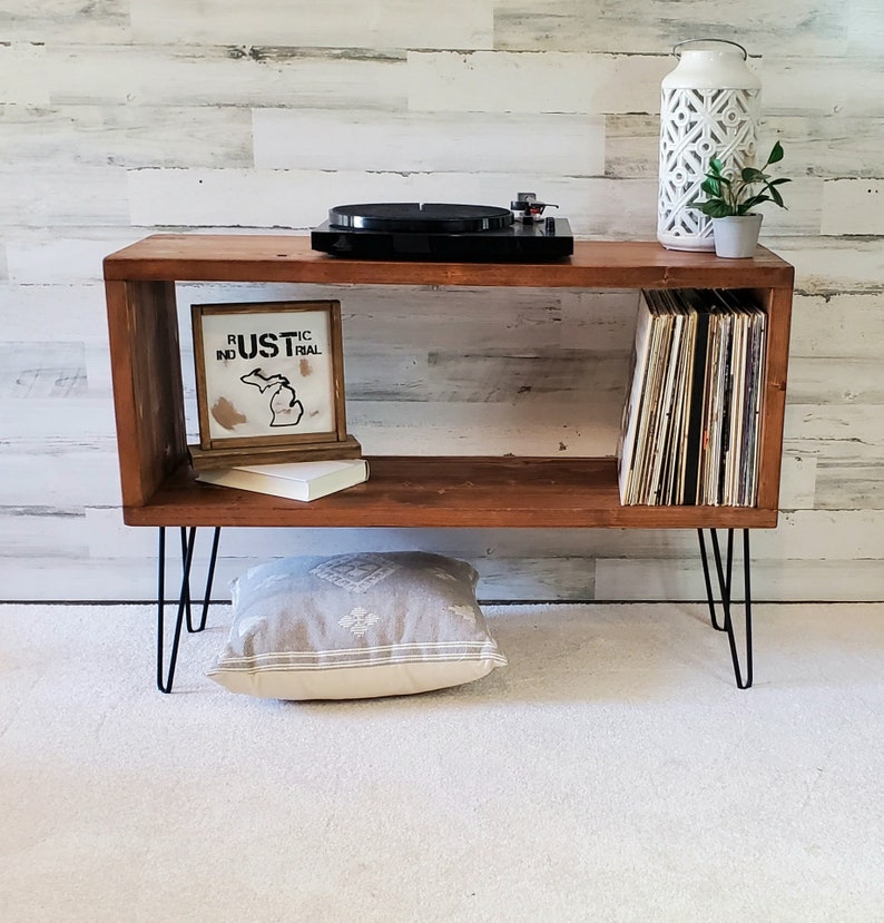 Record Player Stand with Vinyl Storage image 3