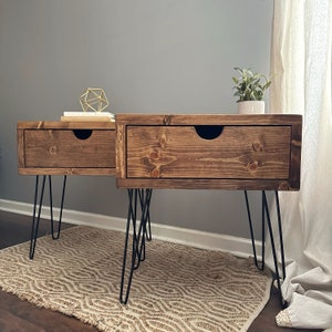 Night stand with drawer End table with drawer MCM end table MCM night stand Modern night stand Modern end table image 5