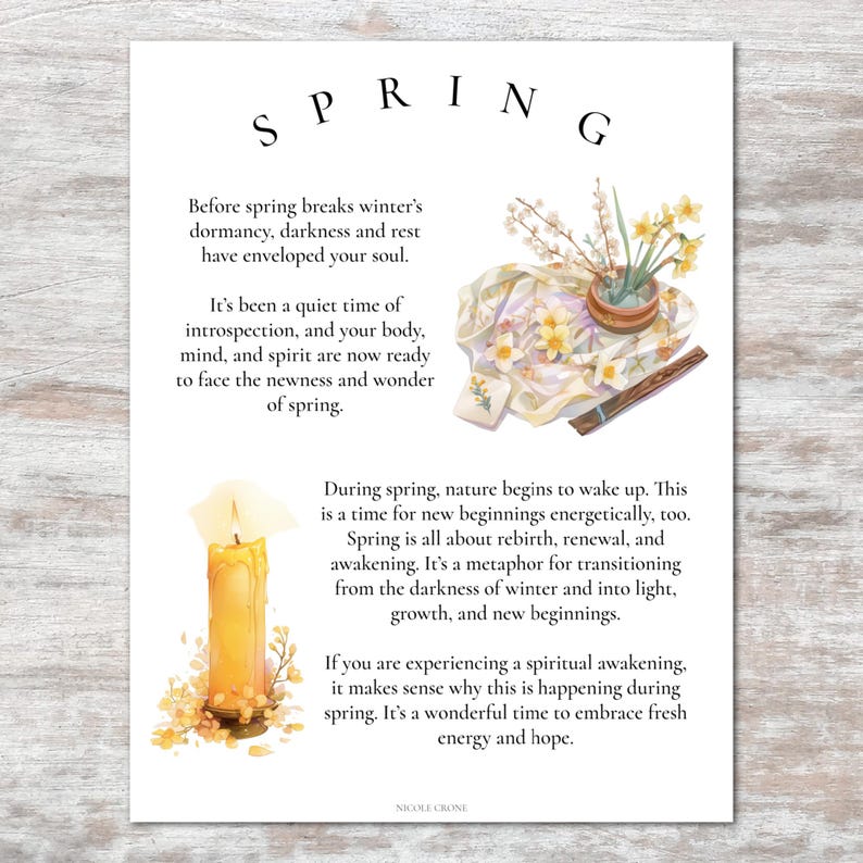 Spring Printable | Nature Inspired Printable for Journal or Planner - Etsy