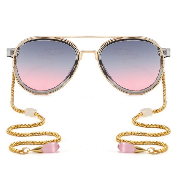 Armless Sunglasses With Chain Etsy