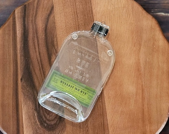 Bulleit Rye - 750ml - Whiskey - Flattened Liquor Bottle Cheese Tray/Spoon Rest/Sushi Platter - Repurposed Gift