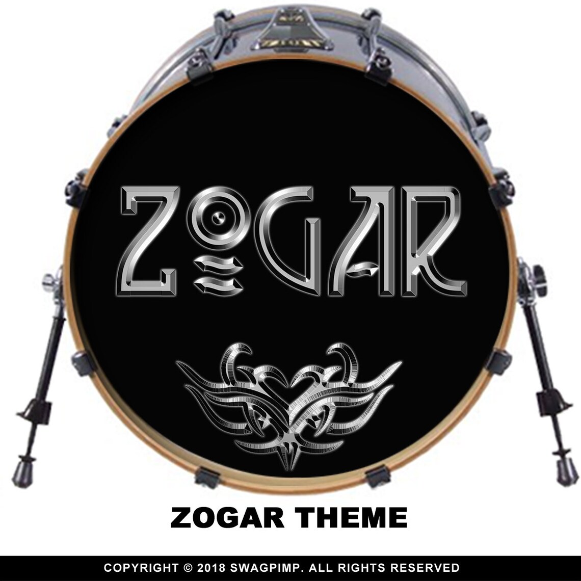 Custom Full Color Bass Drum Decal Vinyl Die Cut Sticker Fits Etsy