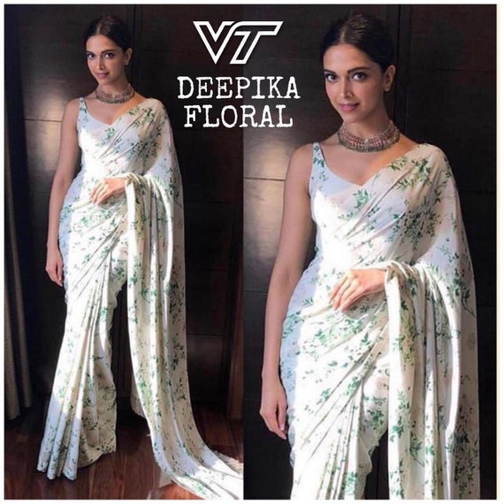 Chiffon saree bollywood Clearance