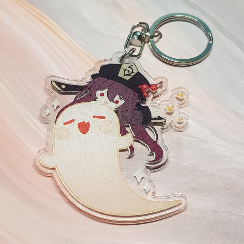Genshin Impact Hu Tao Charm Cute Genshin Keychains Kawaii Etsy
