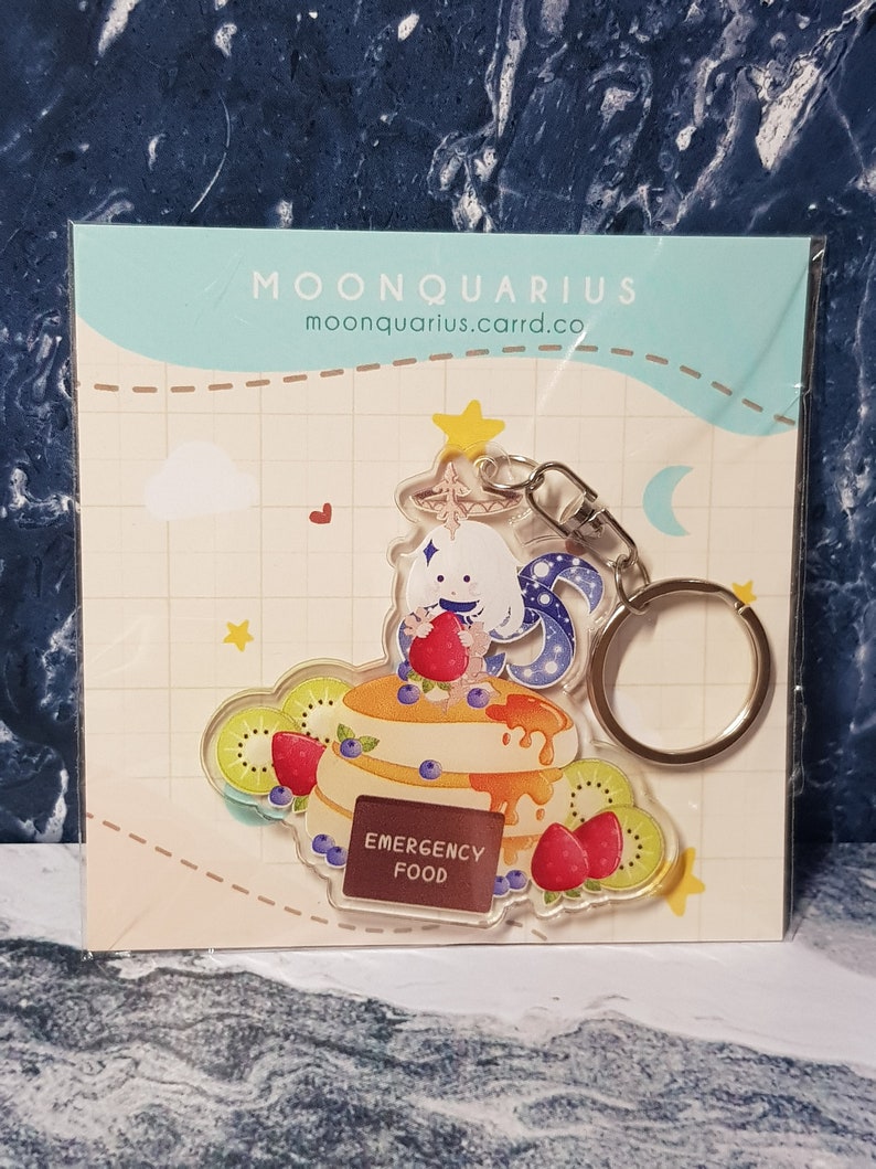 Genshin Impact Paimon Pancake Charm Cute Genshin Keychains Etsy