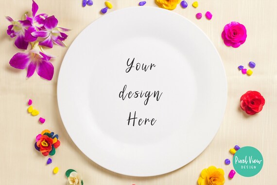 White Plate Mockup Styled Stock Photo Plate Template Photo White Plate Mockup Styled Stock Photo Plate Template Photo