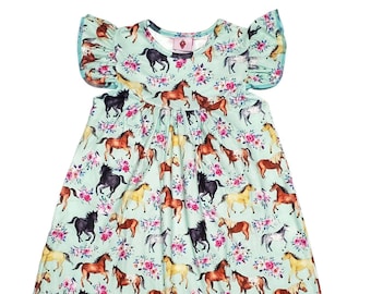 Horse Milk Silk Flutter Dress