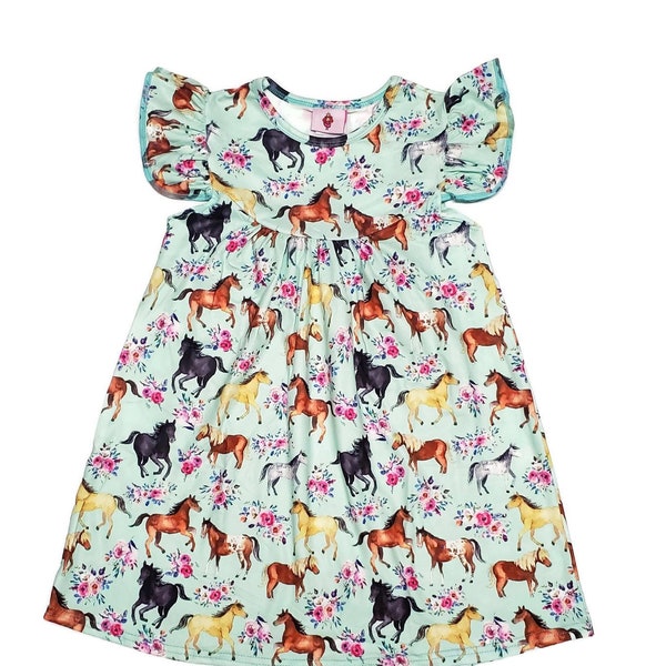 Horse Milk Silk Flutter Dress